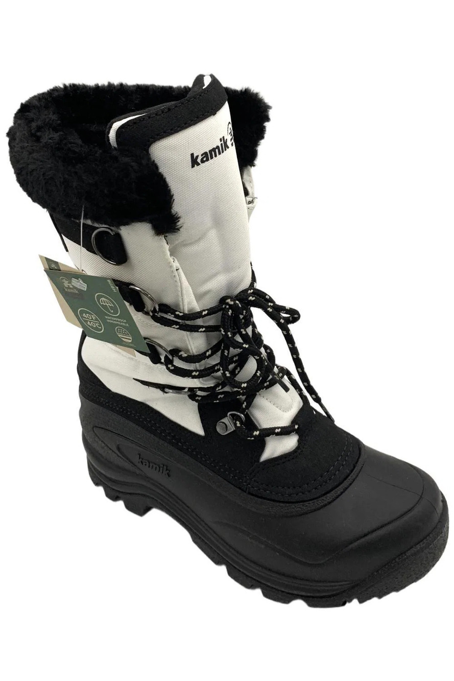 Kamik Women's Shellback Insulated Winter Boot White - Medium